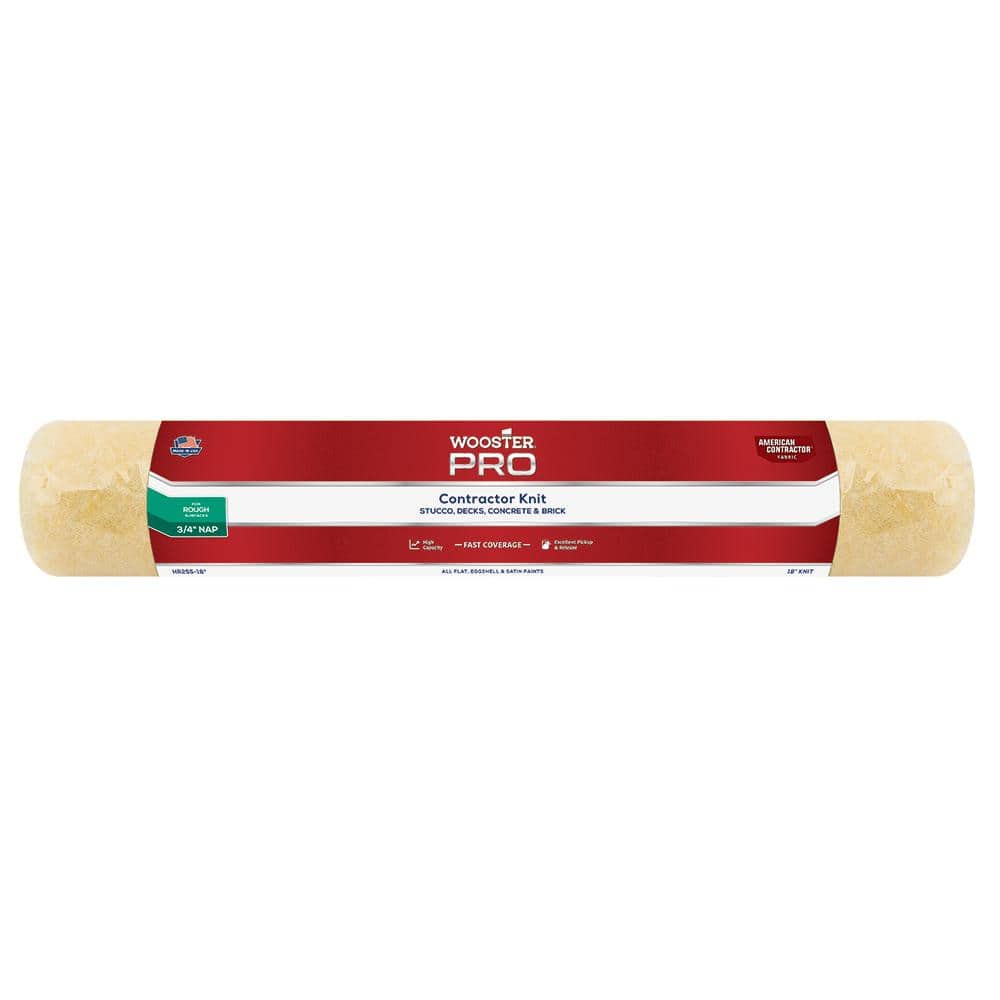 Wooster 18 in. x 3/4 in. Pro American Contractor High-Density Knit Fabric Roller