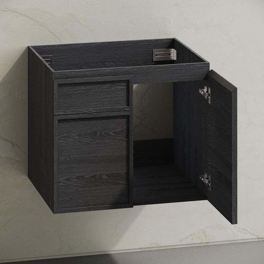Swiss Madison St. Tropez 24 in. Wall-Mounted Bath Vanity Cabinet without Top in Black Oak (3)