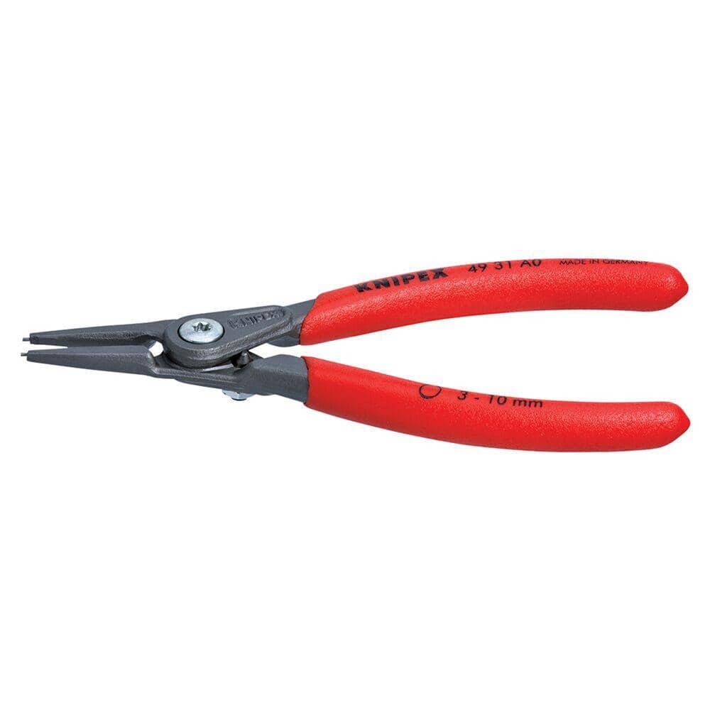 KNIPEX 5-1/2 in. Precision Circlip Snap-Ring Pliers with Limiter-External Straight with Adjustable Opening (1)