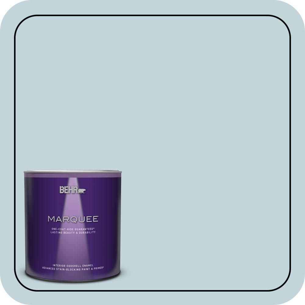 BEHR MARQUEE 1 qt. #S470-1 Cloudy Sky Eggshell Enamel Interior Paint & Primer