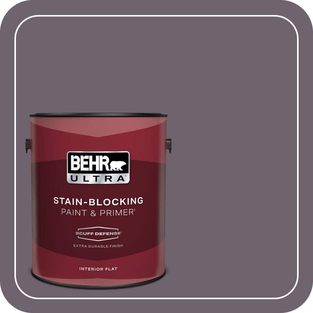 BEHR ULTRA 1 gal. #670F-6 Vintage Grape Extra Durable Flat Interior Paint & Primer (1)