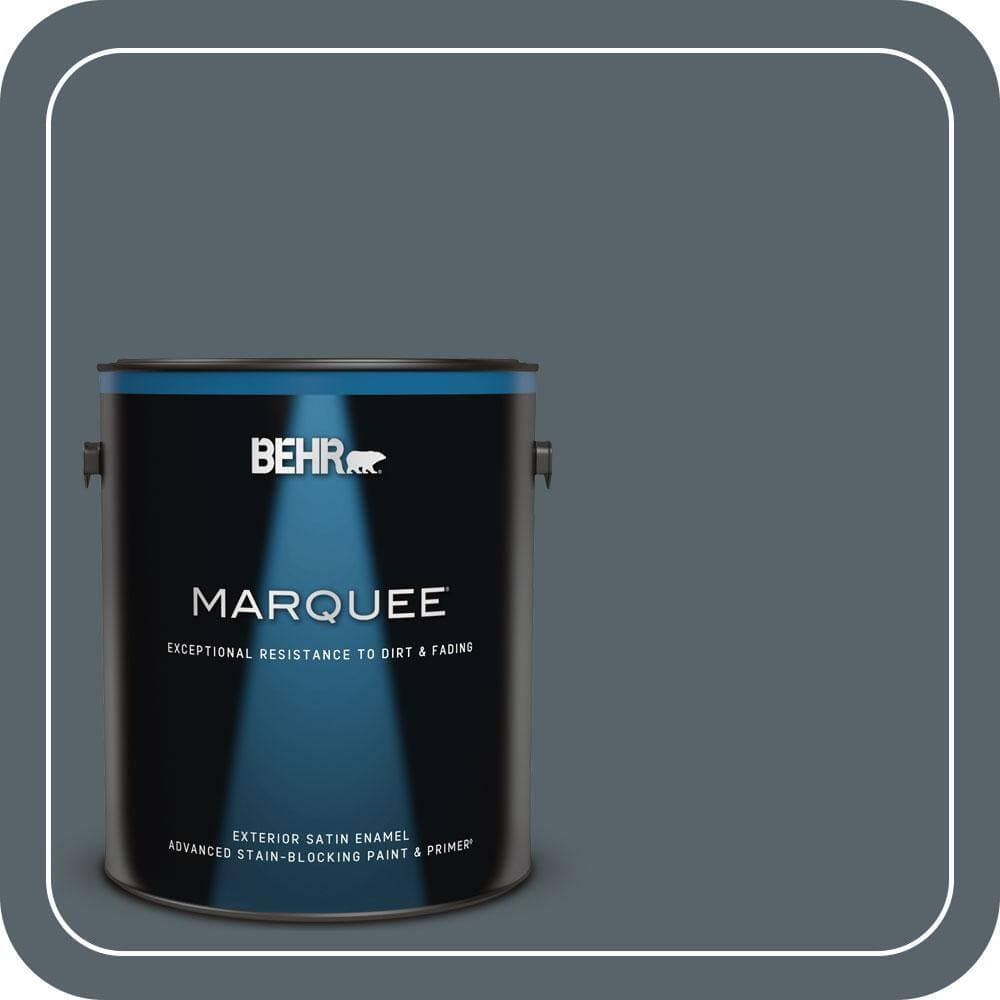 BEHR MARQUEE 1 gal. #N490-6 Calligraphy Satin Enamel Exterior Paint & Primer