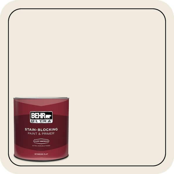 BEHR ULTRA 1 qt. #W-B-710 Almond Cream Extra Durable Flat Interior Paint & Primer (2)