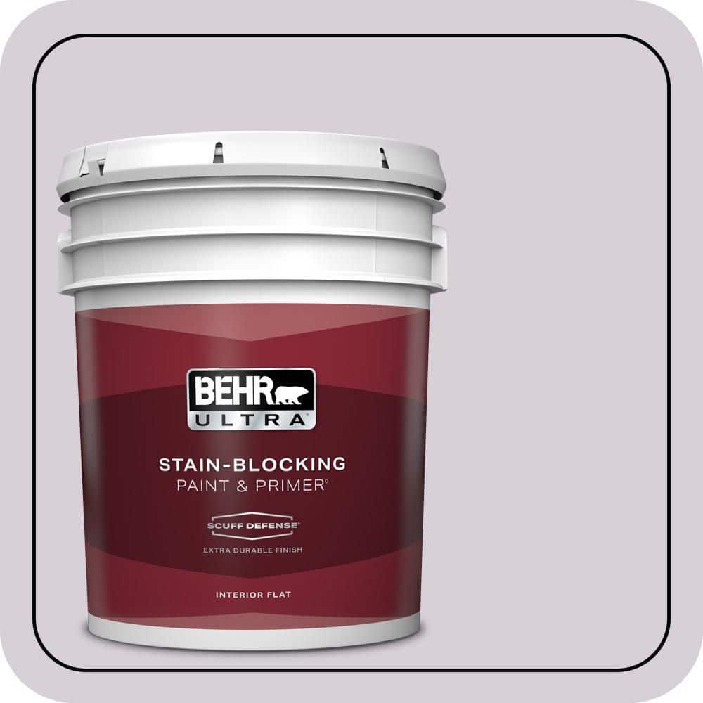 BEHR ULTRA 5 gal. #670E-3 Lilac Mauve Extra Durable Flat Interior Paint & Primer
