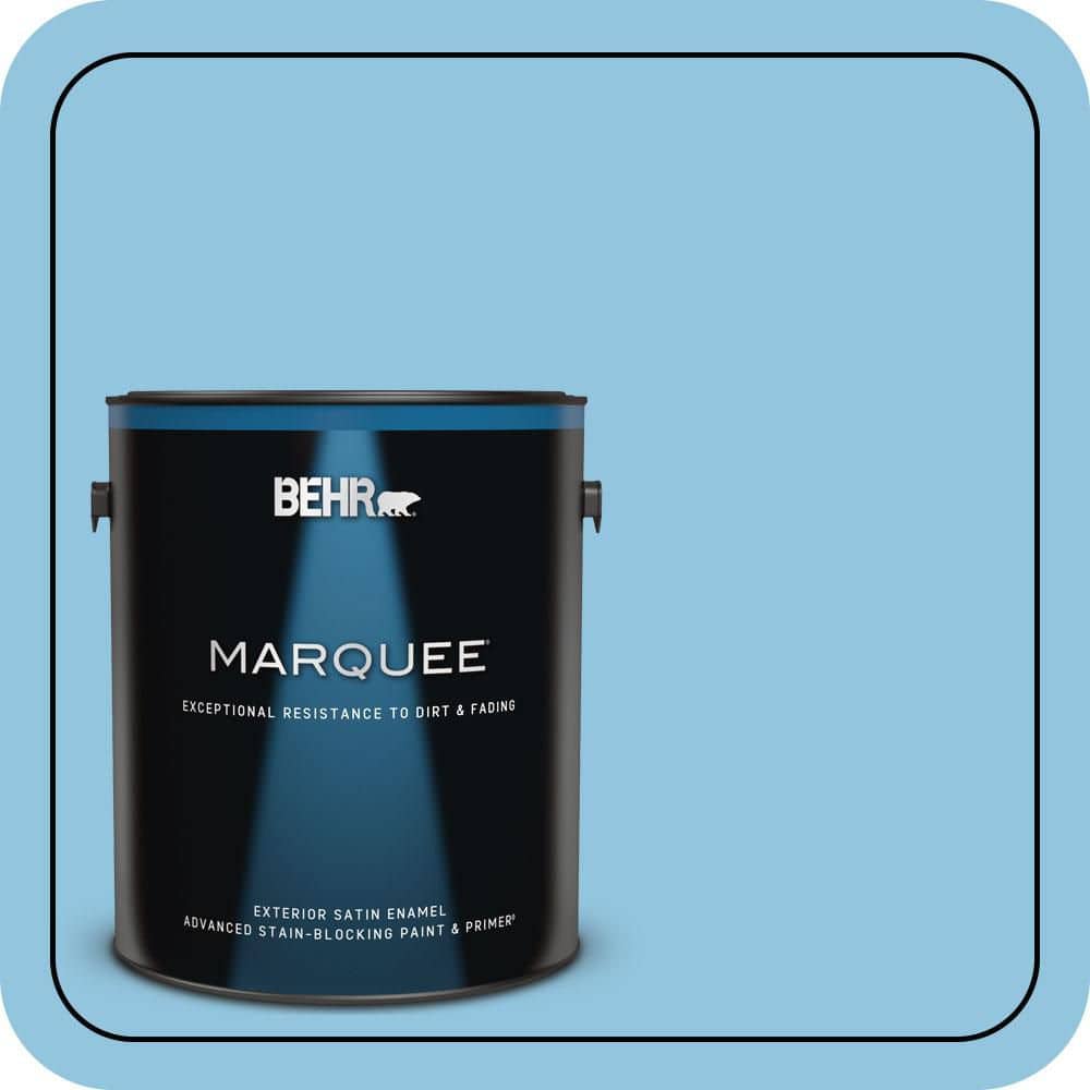 BEHR MARQUEE 1 gal. #550D-4 Caribbean Coast Satin Enamel Exterior Paint & Primer