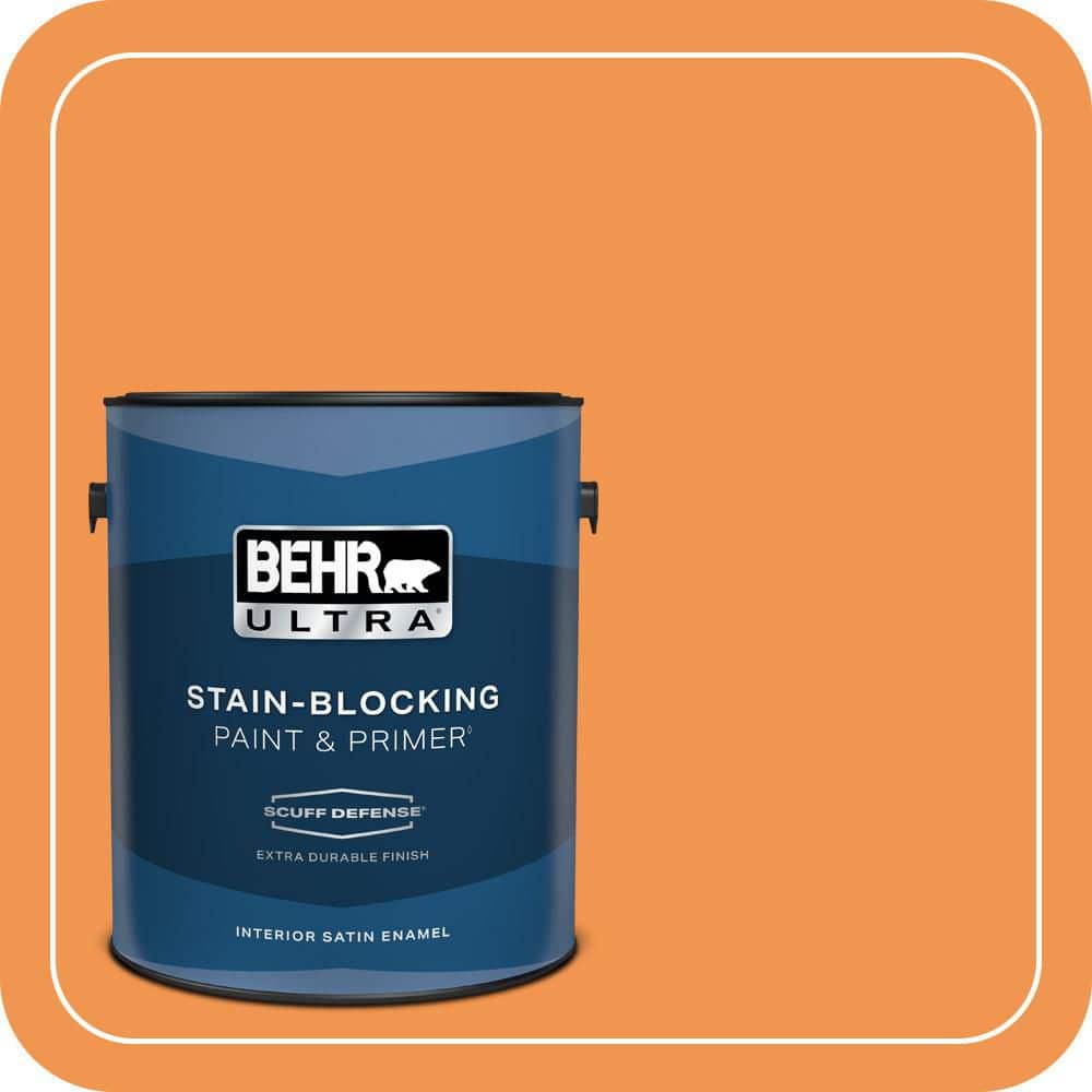 BEHR ULTRA 1 gal. #P230-6 Toucan Extra Durable Satin Enamel Interior Paint & Primer