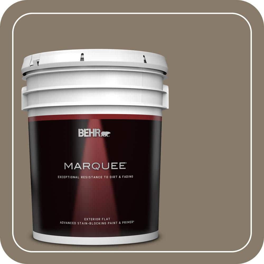 BEHR MARQUEE 5 Gal. #PPU7-24A Hiking Trail Flat Exterior Paint and Primer