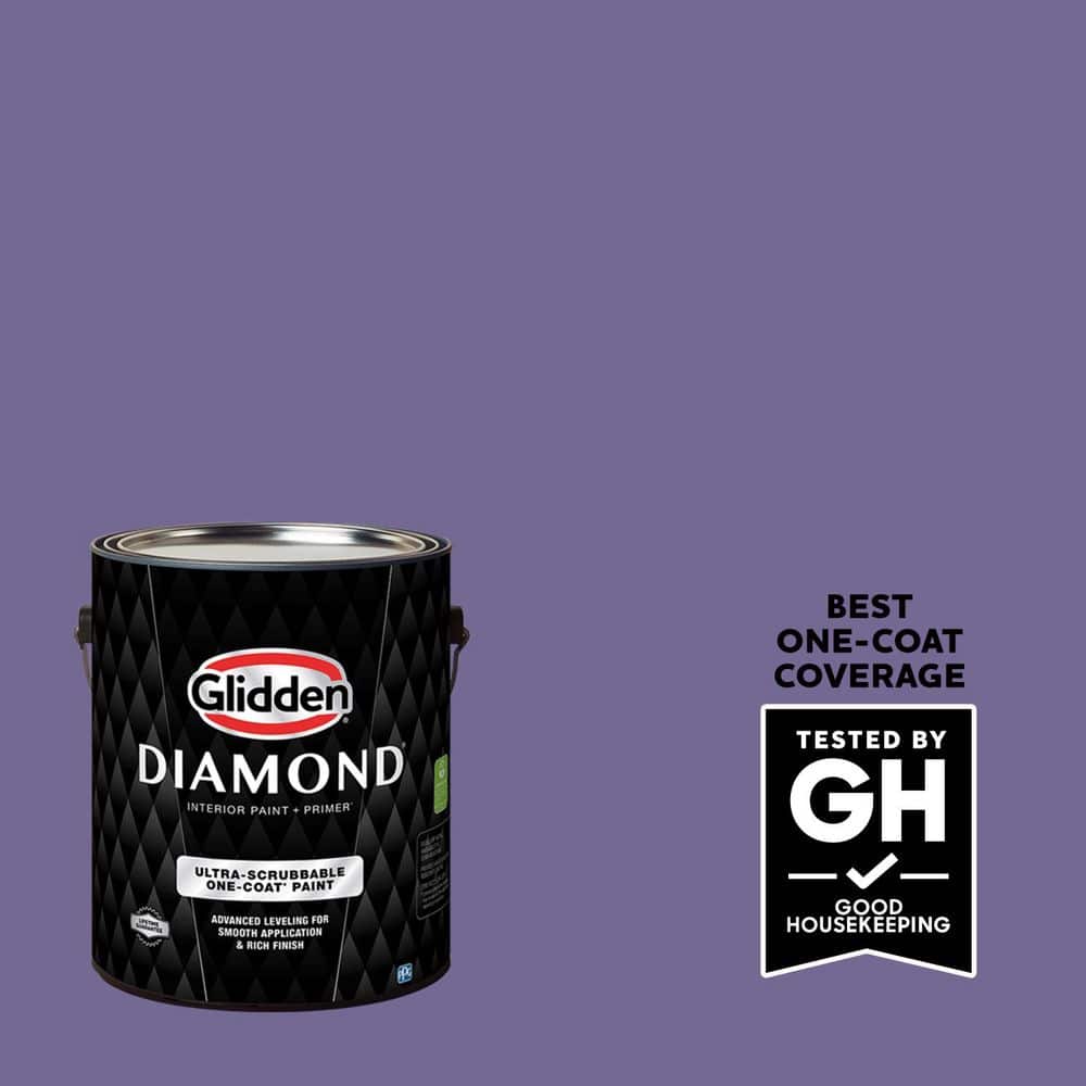 Glidden Diamond 1 gal. PPG1175-6 Purple Grapes Ultra-Flat Interior Paint with Primer