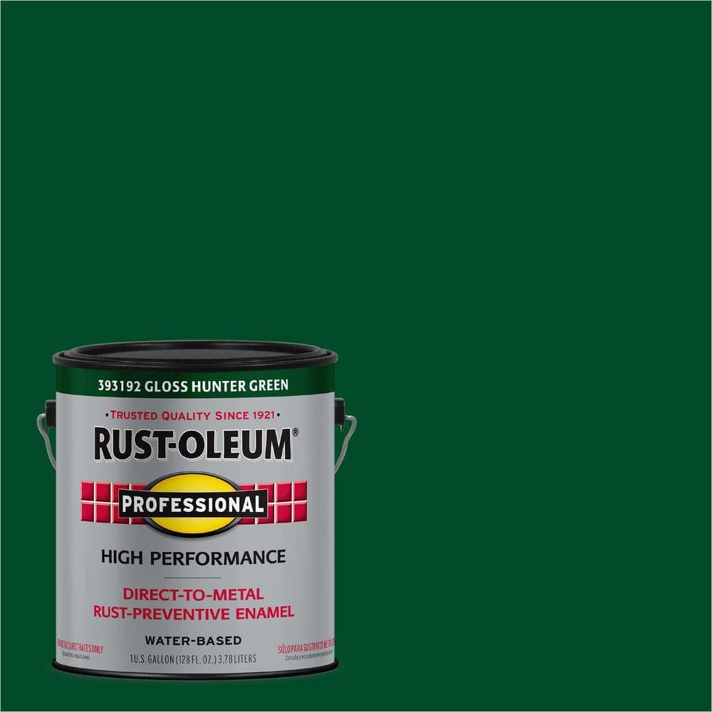 Rust-Oleum Professional 1 gal. High Performance Protective Enamel Gloss Hunter Green Water-Based Interior/Exterior Paint
