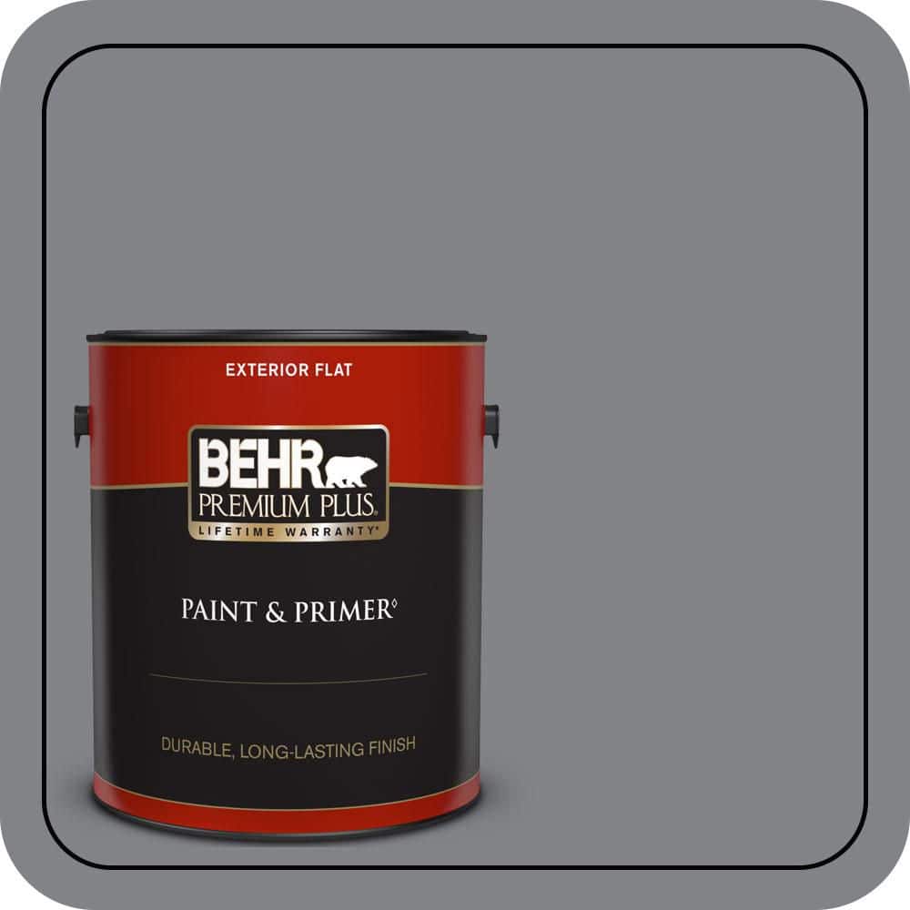 BEHR PREMIUM PLUS 1 gal. #N530-5 Mission Control Flat Exterior Paint & Primer
