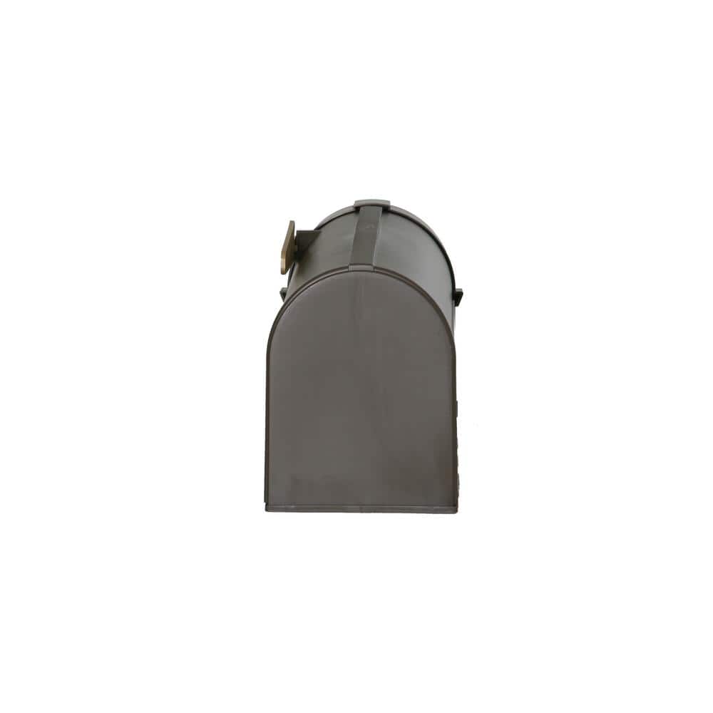 Unbranded Postal Pro Post-Mount Hampton Mailbox in Bronze with Gold Lettering (3)
