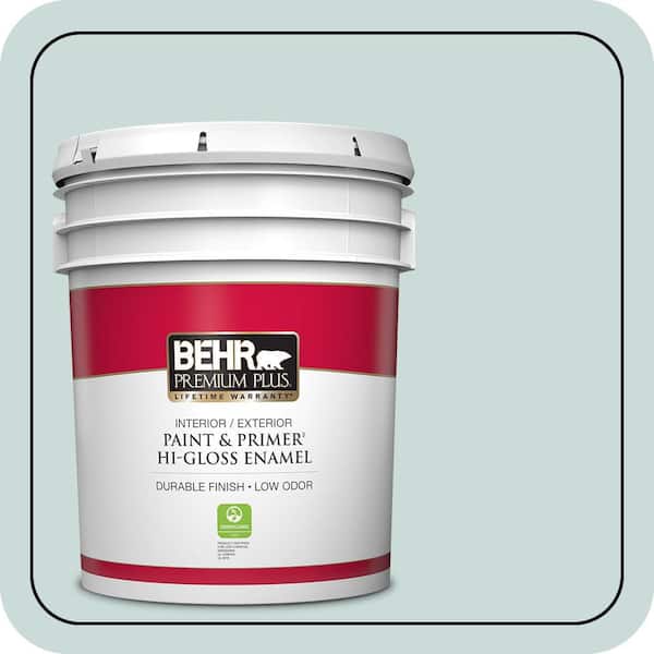BEHR PREMIUM PLUS #PPL-46 Blue Cypress Flat Low Odor & Primer (4)