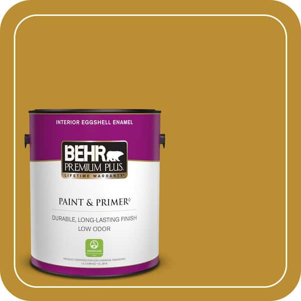 BEHR PREMIUM PLUS #360D-7 Brown Mustard Enamel Interior/Exterior Paint & Primer Color Sample (2)