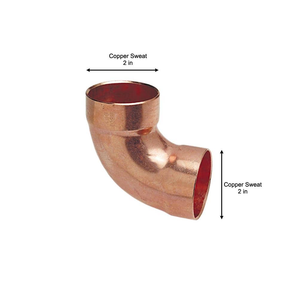 NIBCO 2 in. Copper DWV 90-Degree Cup x Cup Elbow Fitting (3)