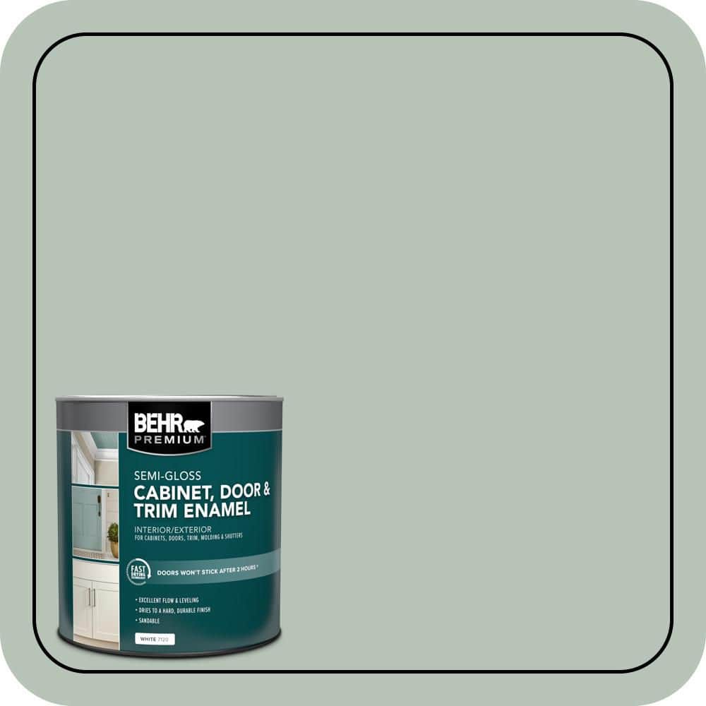 BEHR PREMIUM 1 qt. #MQ6-18 Recycled Glass Semi-Gloss Enamel Interior/Exterior Cabinet, Door & Trim Paint