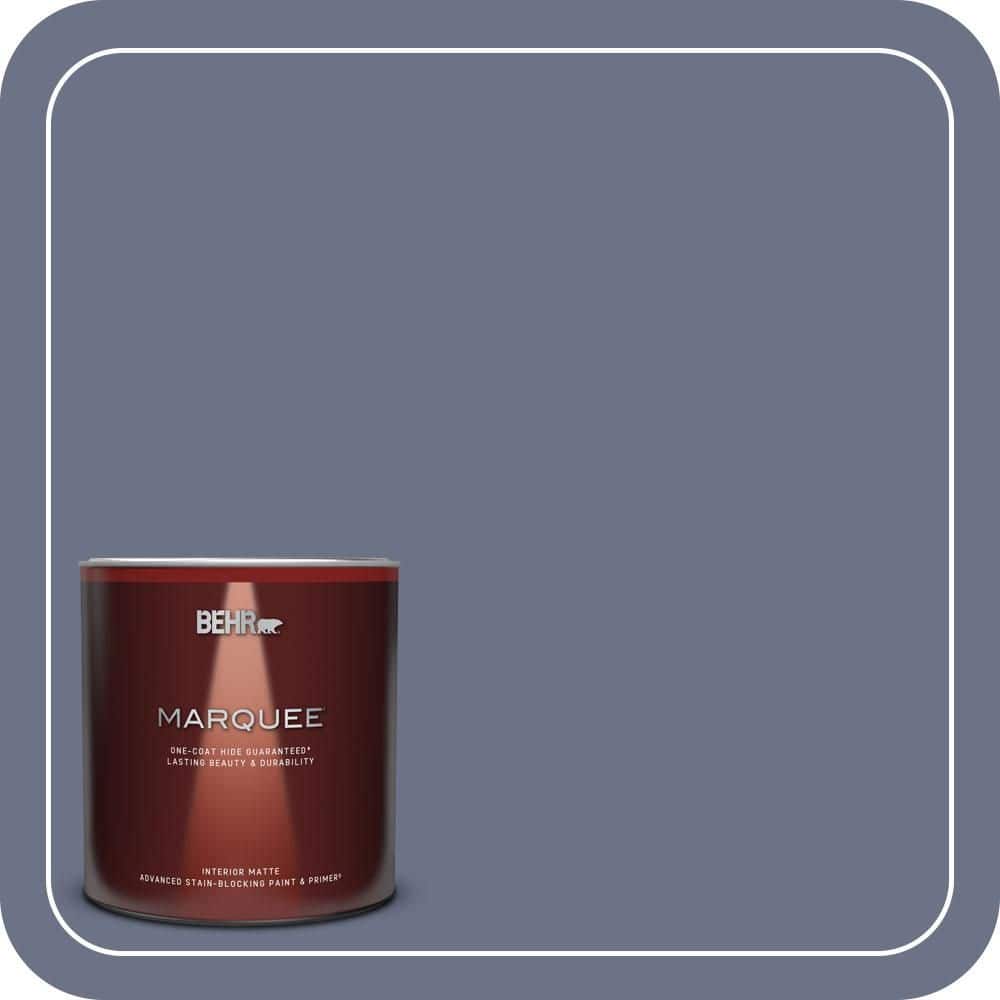 BEHR MARQUEE 1 qt. #PPU16-17 Blue Aura One-Coat Hide Matte Interior Paint & Primer
