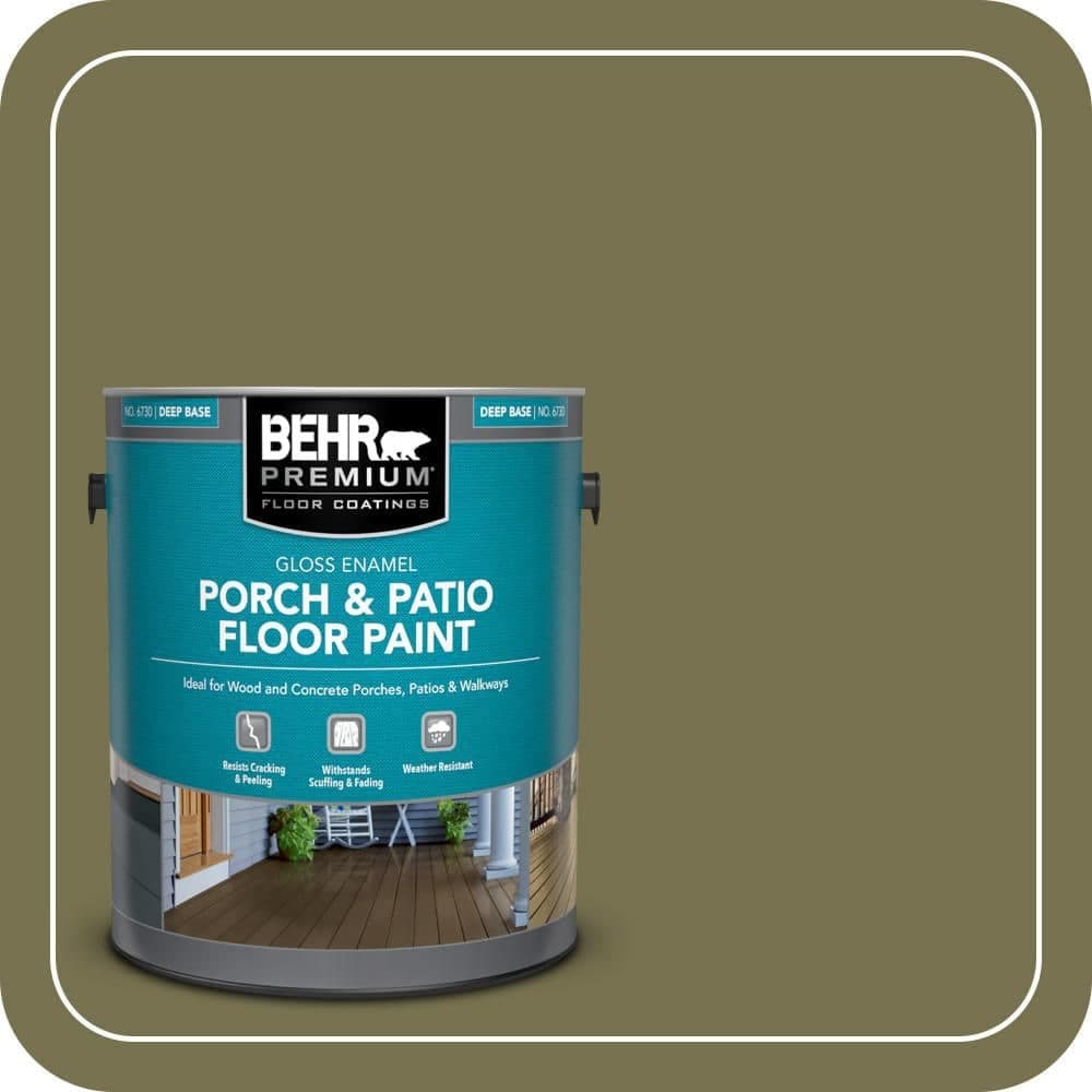 BEHR PREMIUM 1 gal. #S350-6 Truly Olive Gloss Enamel Interior/Exterior Porch and Patio Floor Paint