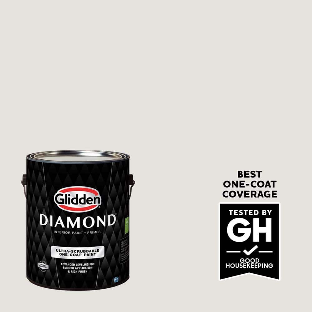 Glidden Diamond 1 gal. Arctic Cotton PPG1002-2 Flat Interior Paint with Primer (1)