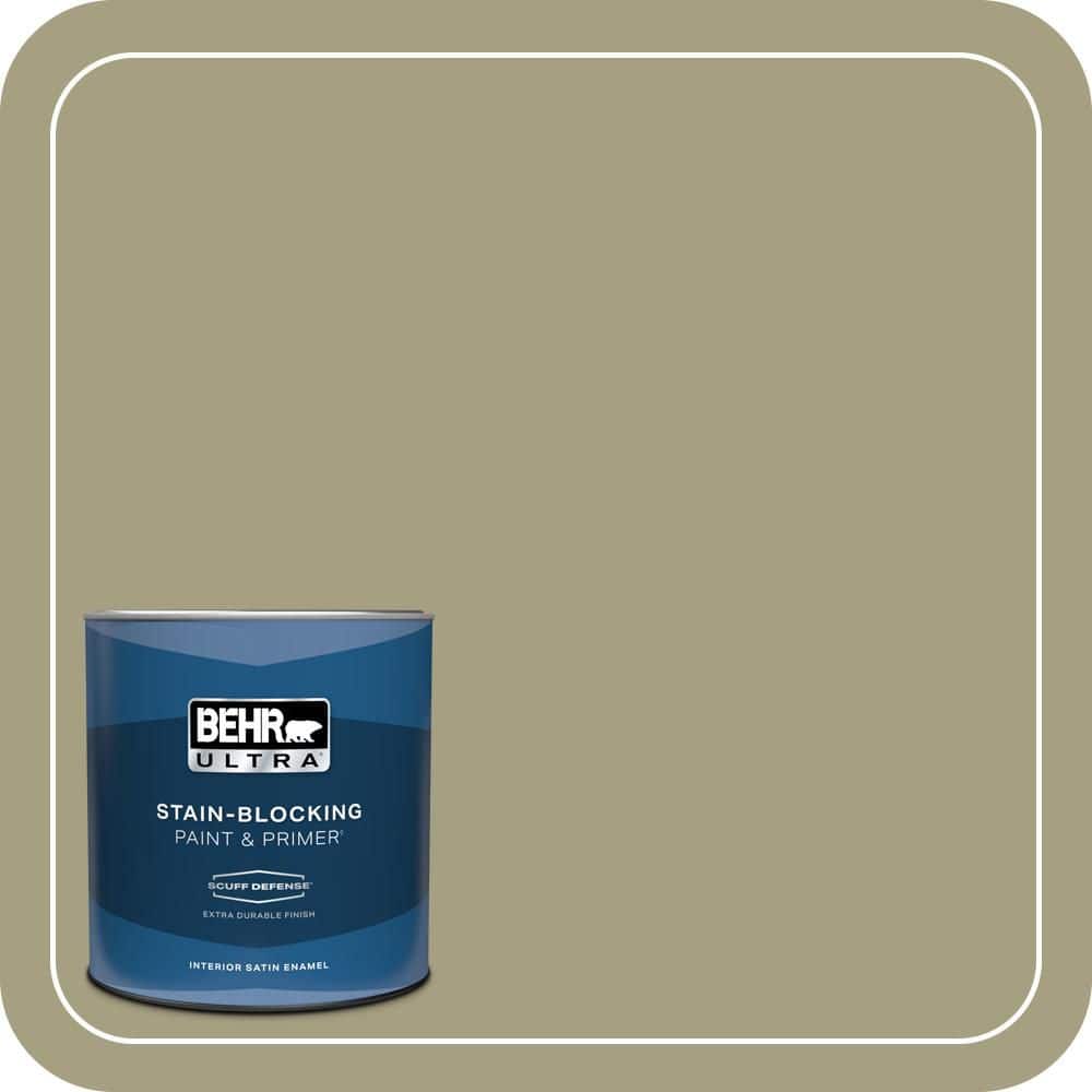 BEHR ULTRA 1 qt. #PPU9-22 Cricket Extra Durable Satin Enamel Interior Paint & Primer (1)