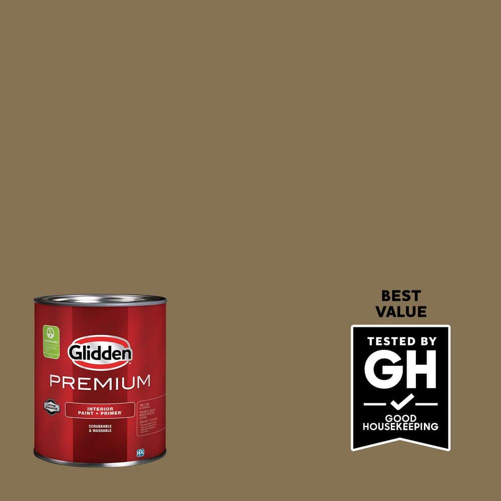 Glidden Premium 1 qt. PPG1101-6 Leather Loafers Satin Interior Latex Paint (1)