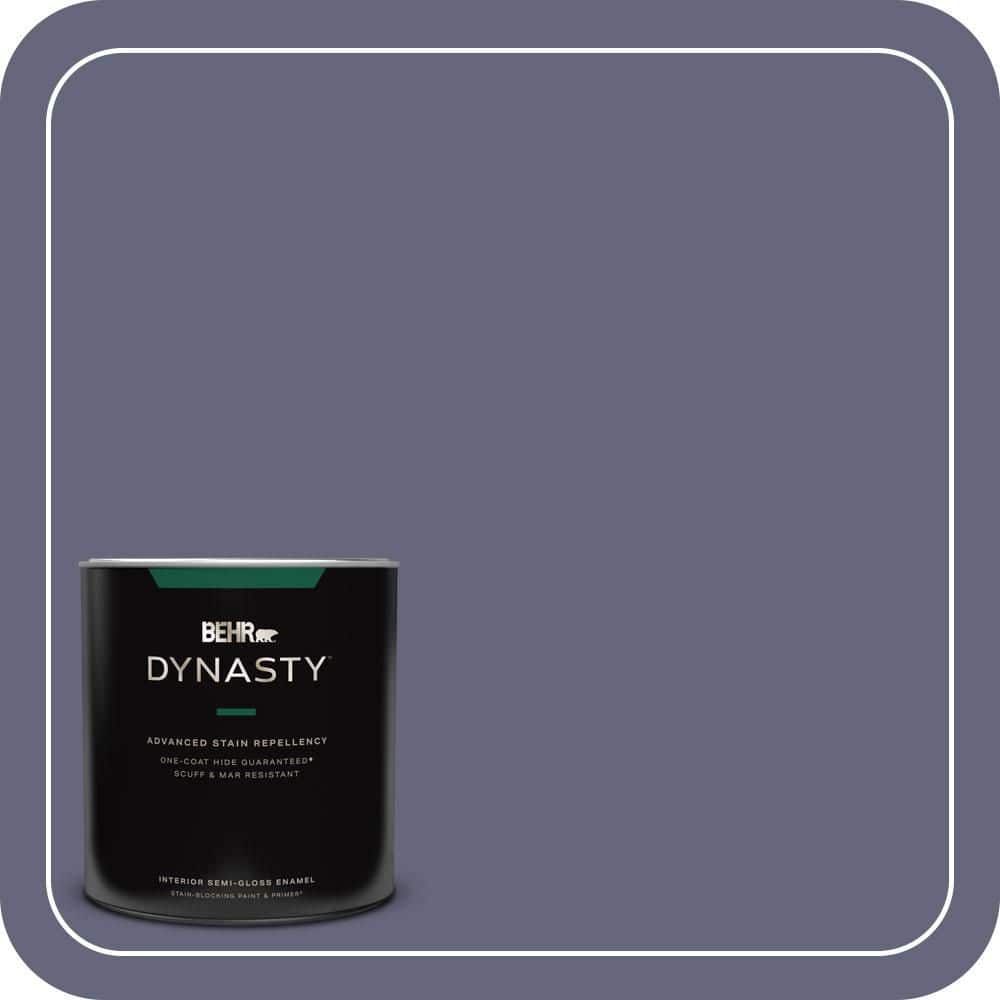 BEHR DYNASTY 1 qt. #630F-6 Violet Evening Semi-Gloss Enamel Interior Stain-Blocking Paint & Primer