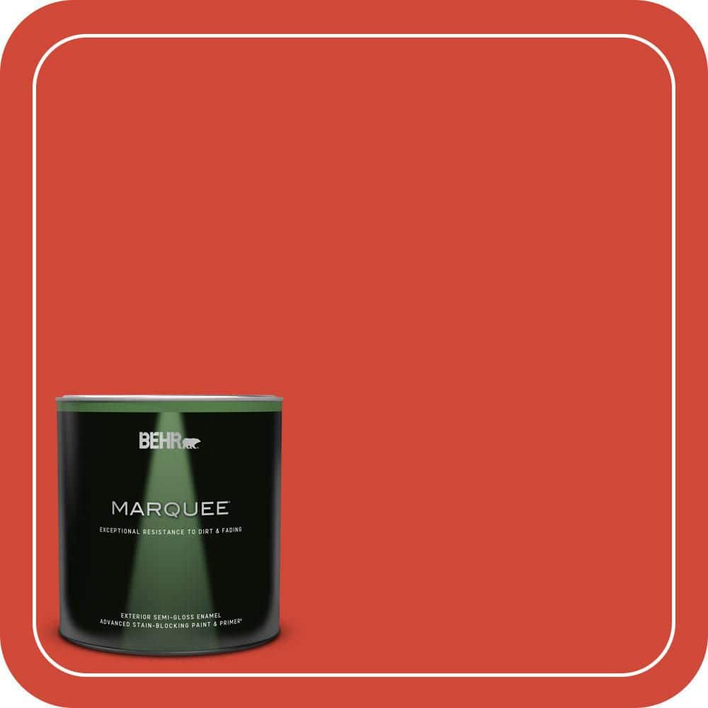 BEHR MARQUEE 1 qt. #P180-7 Top Tomato Semi-Gloss Enamel Exterior Paint & Primer