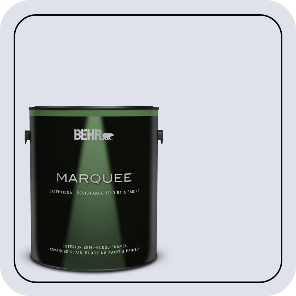 BEHR MARQUEE 1 gal. #600A-1 December Dawn Semi-Gloss Enamel Exterior Paint & Primer