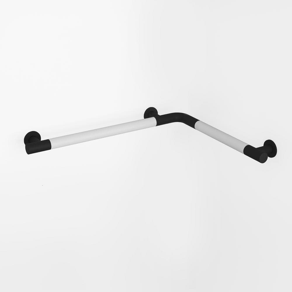 Swiss Madison Auvergne 29 in. x 22 in. Right Angle Grab Bar in Matte Black (1)