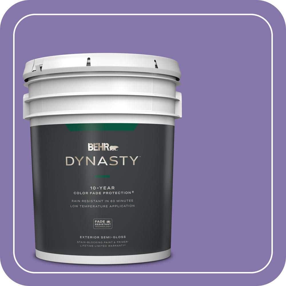 BEHR DYNASTY 5 gal. #640B-6 Grape Parfait Semi-Gloss Exterior Stain-Blocking Paint & Primer