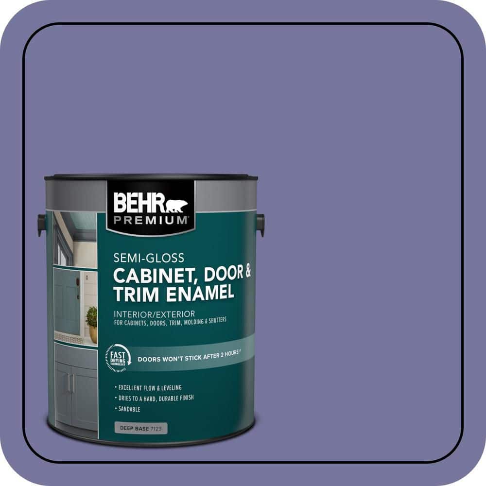 BEHR PREMIUM 1 gal. #M550-6 Kimono Violet Semi-Gloss Enamel Interior/Exterior Cabinet, Door & Trim Paint