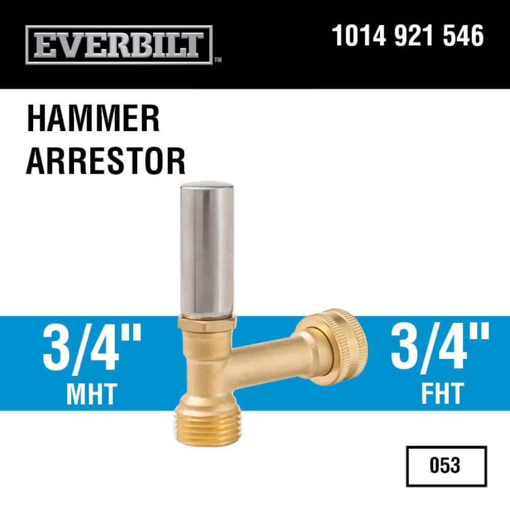 Everbilt 3/4 in. FHT x 3/4 in. MHT Stainless Steel Water Hammer Arrestor (2)