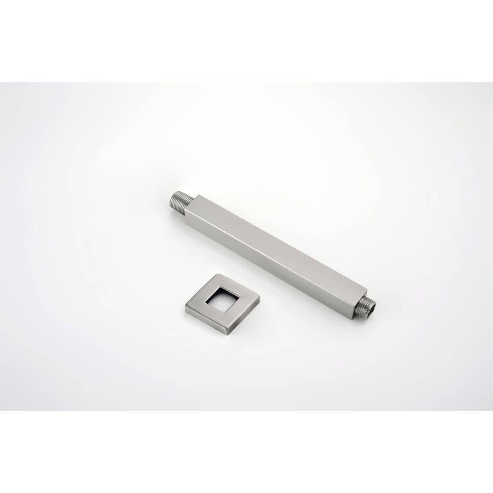 Unbranded Shower Arm with Flange, 1/2 NPT Tapered Threads, Rain Shower Head Arm, Ceiling Mounted Shower Extension Arm (2)