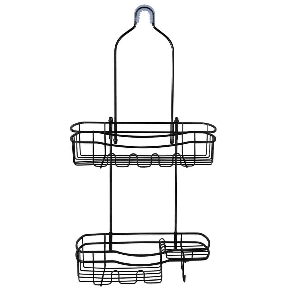 Bath Bliss Ultimate Adhesive Shower Caddy in Black (1)