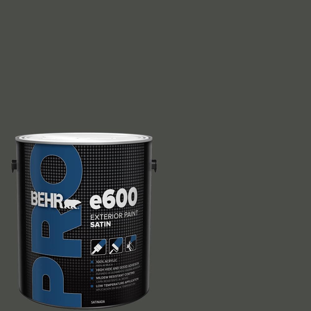 BEHR PRO 1 gal. #710F-7 Black Swan Satin Exterior Paint