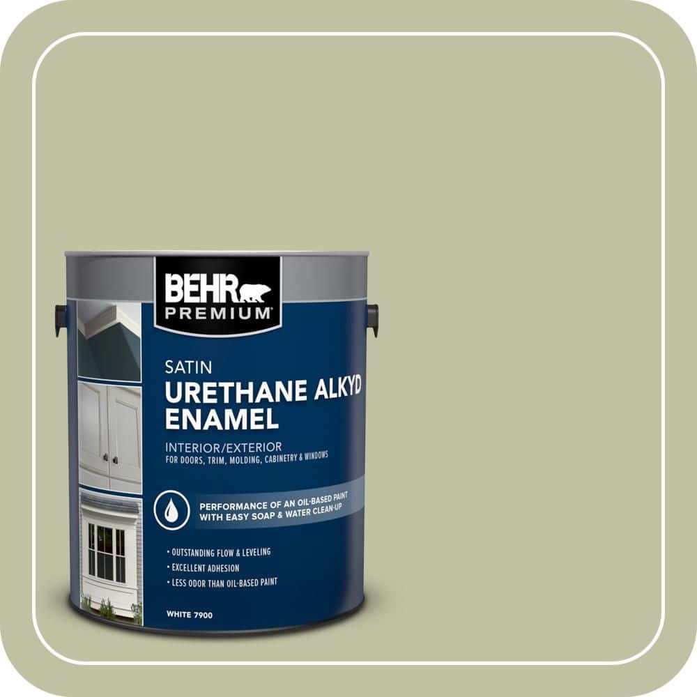 BEHR PREMIUM 1 gal. #AE-32 Foothills Urethane Alkyd Satin Enamel Interior/Exterior Paint