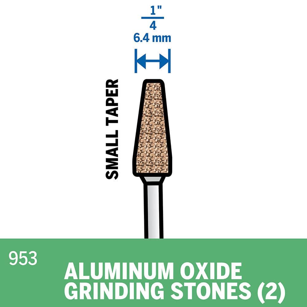Dremel 1/4 in. Rotary Tool Aluminum Oxide Pointed Cone Shaped Grinding Stone (2-Pack) (2)