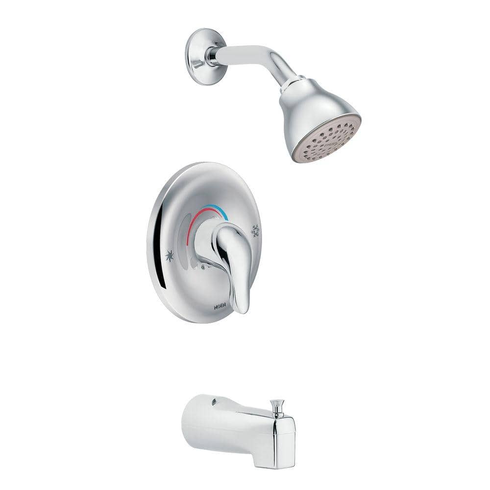 MOEN Chateau Posi-Temp Single-Handle 1-Spray Tub and Shower Faucet in Chrome (Valve Included) (1)