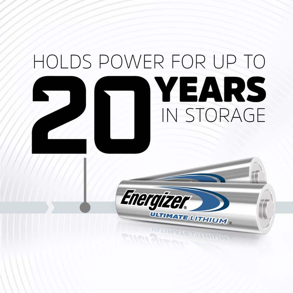 Energizer Ultimate Lithium AA Batteries, 1.5V Lithium Double A Batteries (2)