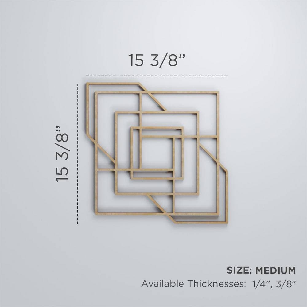 Ekena Millwork 15-3/8" x 15-3/8" x 1/4" Medium Norwood Decorative Fretwork Wood Wall Panels, Cherry (50-Pack) (2)