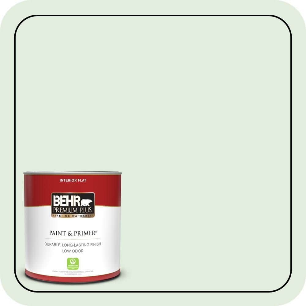 BEHR PREMIUM PLUS #M400-1 Establish Mint Flat Low Odor & Primer