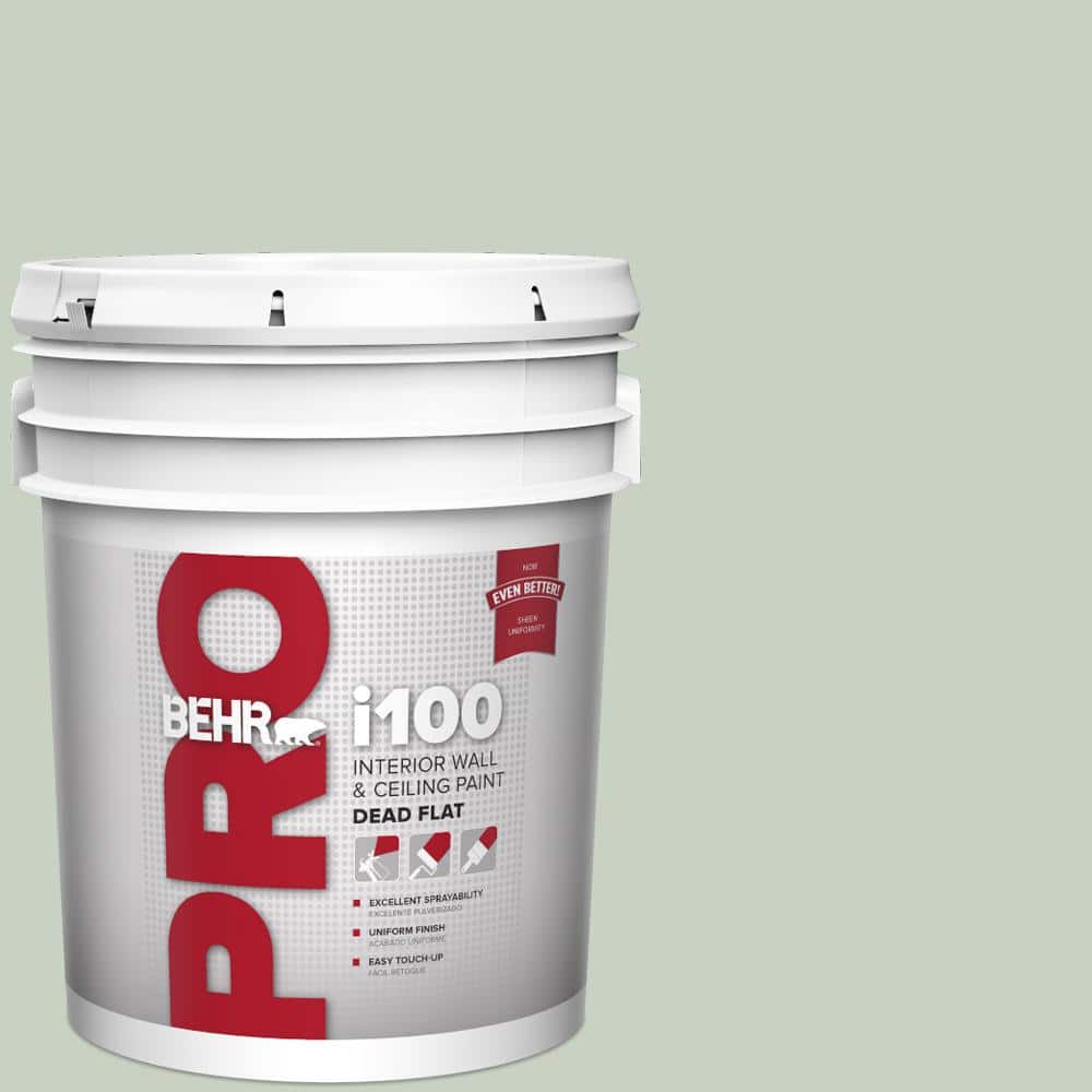 BEHR PRO 5 gal. #PPU11-12 Mild Mint Dead Flat Interior Paint (1)