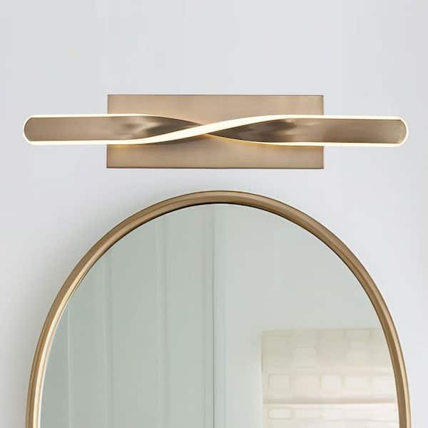 Monteaux Lighting 24 in. Integrated LED Gold Bathroom Vanity Light Fixture