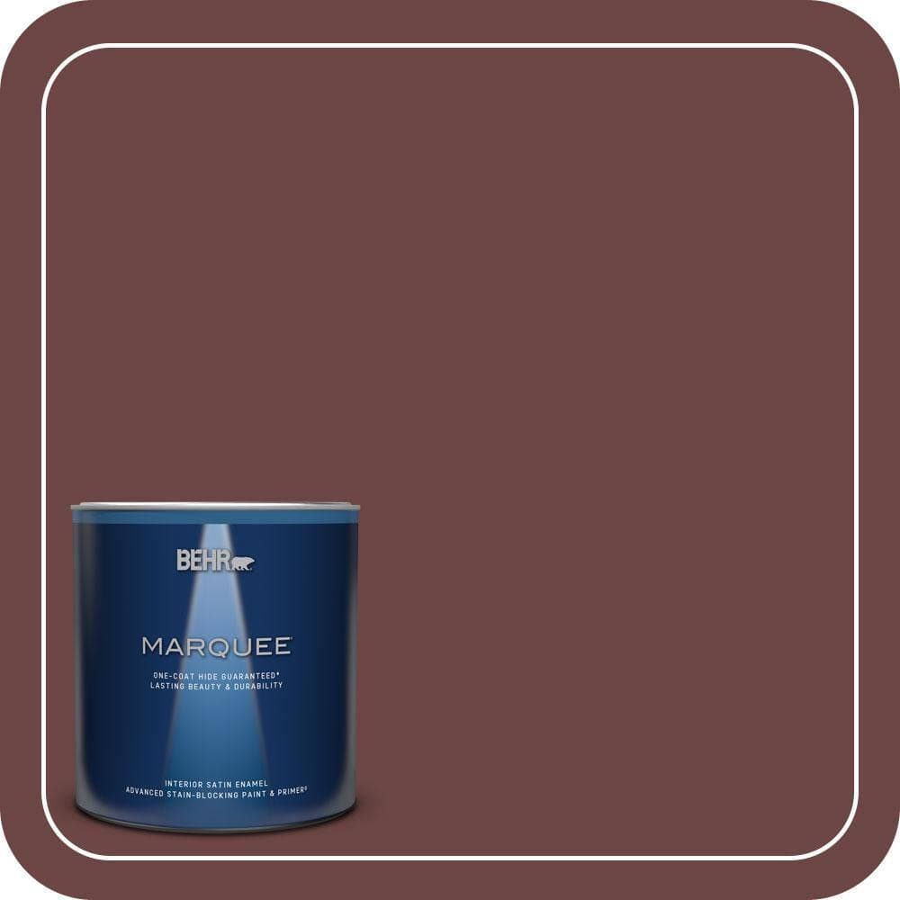 BEHR MARQUEE 1 qt. #QE-08 Oxford Satin Enamel Interior Paint & Primer (1)