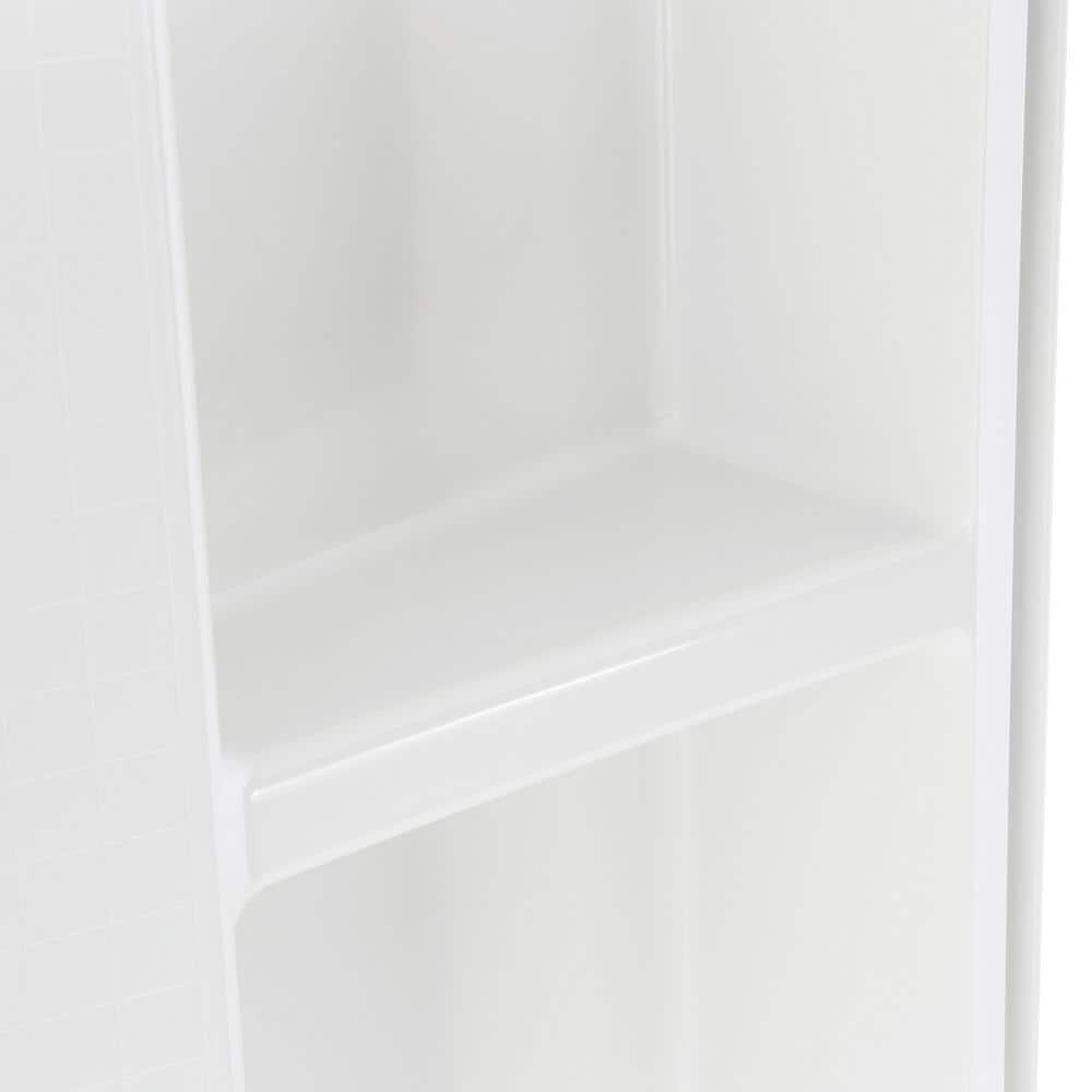 Sterling Accord 36 in. x 48 in. x 55-1/8 in. 3-Piece Direct-to-Stud Shower Wall in White (3)