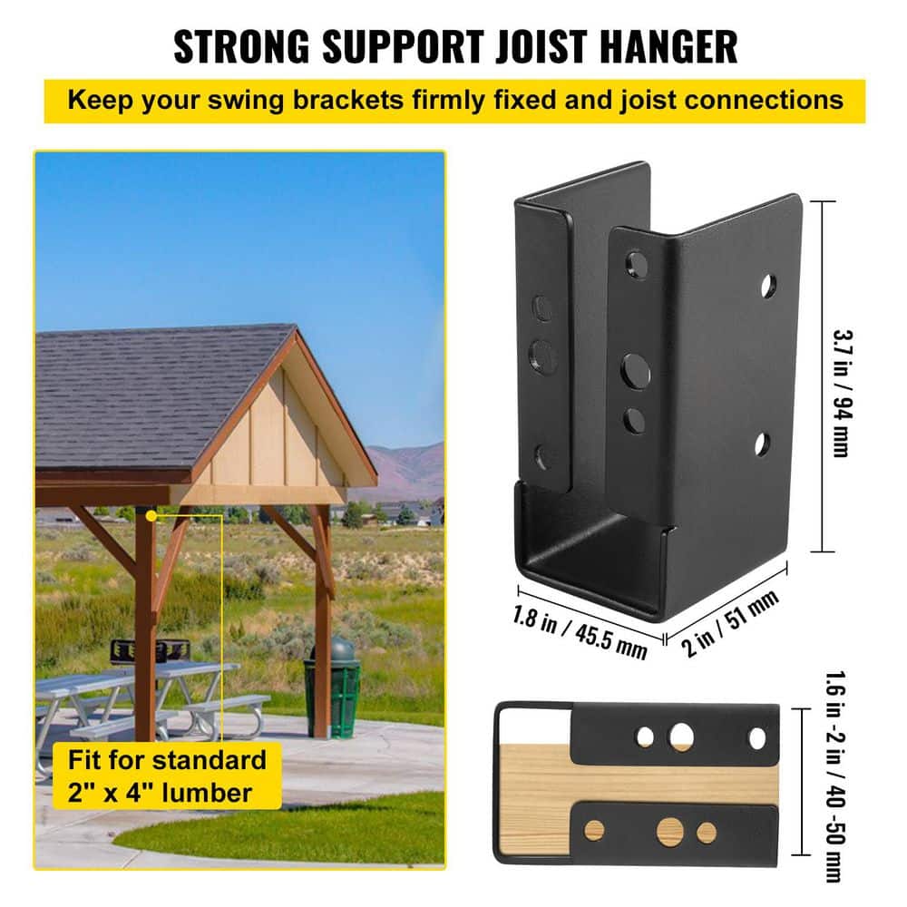SVOPES Concealed Joist Hanger, 2 in. x 4 in. Outdoor Concealed-Flange, 24 Pack Steel Powder-Coated Face Mount Joist Bracket (3)
