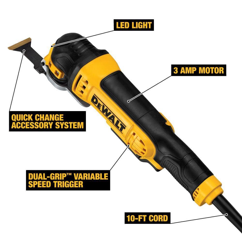 DEWALT 3 Amp Corded Oscillating Tool Kit (2)