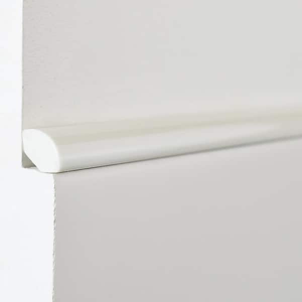 Daltile Restore Bright White 1/2 in. x 96 in. Cast Stone Jolly Trim Tile (0.33 sq. ft./Each)