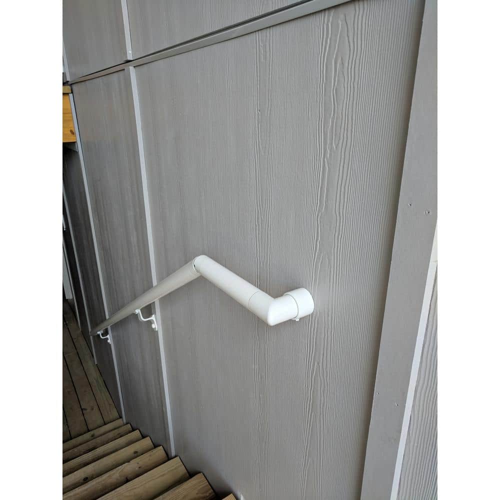 EZ Handrail Textured Black Aluminum Hand Rail End Bracket (2)