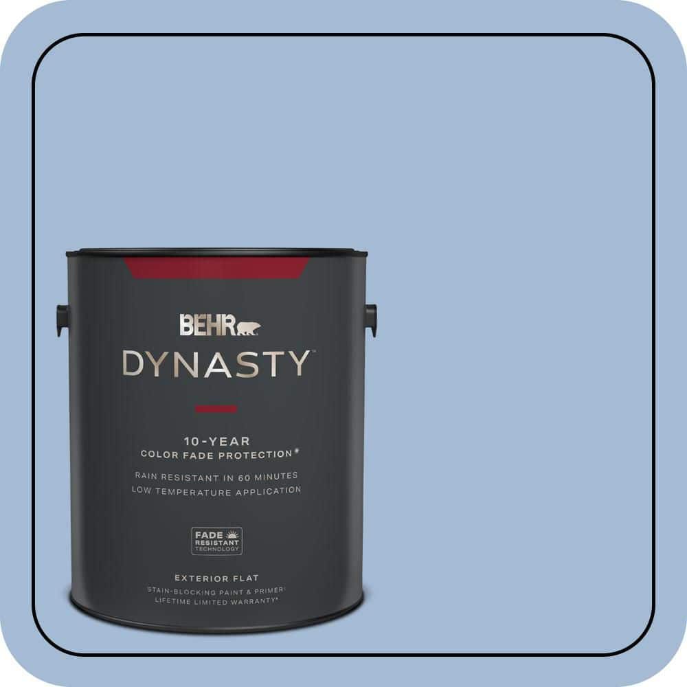 BEHR DYNASTY 1 gal. #M530-3 Perennial Blue Flat Exterior Stain-Blocking Paint & Primer