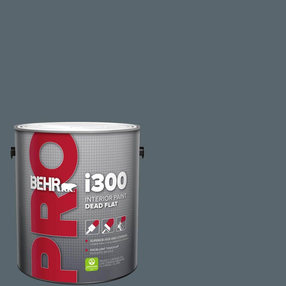 BEHR PRO 1 gal. #N470-6 Whale Gray Dead Flat Interior Paint